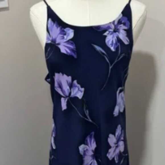 Jodi Michaels Vintage‎ Purple Floral Dress - Picture 1 of 4